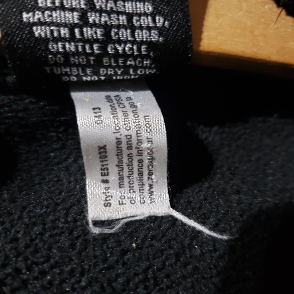 boys size 10-12 Zeroxposur zip jacket, black green water resistant fleece lined - Picture 10 of 12